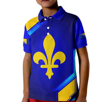 Bosnia and Herzegovina Coat of Arms Kid Polo Shirt Blend of National Colors & Symbols