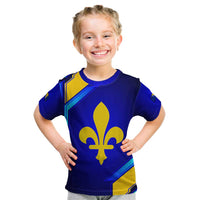 Bosnia and Herzegovina Coat of Arms Kid T Shirt Blend of National Colors & Symbols