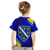 Bosnia and Herzegovina Coat of Arms Kid T Shirt Blend of National Colors & Symbols