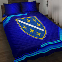 Bosnia and Herzegovina Coat of Arms Quilt Bed Set Blend of National Colors & Symbols