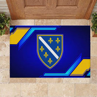 Bosnia and Herzegovina Coat of Arms Rubber Doormat Blend of National Colors & Symbols