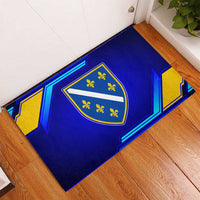Bosnia and Herzegovina Coat of Arms Rubber Doormat Blend of National Colors & Symbols