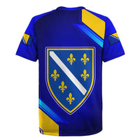 Bosnia and Herzegovina Coat of Arms Rugby Jersey Blend of National Colors & Symbols