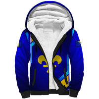 Bosnia and Herzegovina Coat of Arms Sherpa Hoodie Blend of National Colors & Symbols