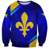 Bosnia and Herzegovina Coat of Arms Sweatshirt Blend of National Colors & Symbols