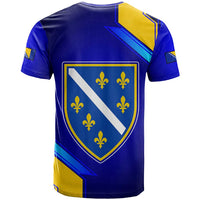 Bosnia and Herzegovina Coat of Arms T Shirt Blend of National Colors & Symbols