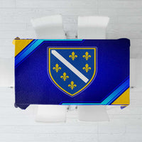 Bosnia and Herzegovina Coat of Arms Tablecloth Blend of National Colors & Symbols