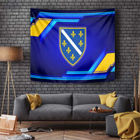 Bosnia and Herzegovina Coat of Arms Tapestry Blend of National Colors & Symbols