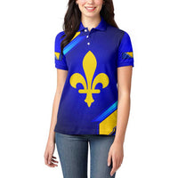 Bosnia and Herzegovina Coat of Arms Women Polo Shirt Blend of National Colors & Symbols
