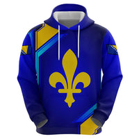 Bosnia and Herzegovina Coat of Arms Zip Hoodie Blend of National Colors & Symbols