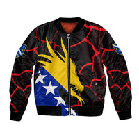 Bosnia and Herzegovina Flag Bomber Jacket with Dragon Shape - Fusion of National Pride & Sports Spirit