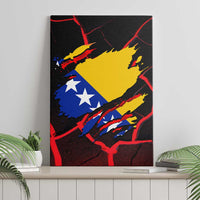 Bosnia and Herzegovina Flag Canvas Wall Art with Dragon Shape - Fusion of National Pride & Sports Spirit