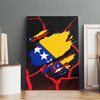 Bosnia and Herzegovina Flag Canvas Wall Art with Dragon Shape - Fusion of National Pride & Sports Spirit