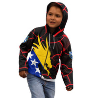 Bosnia and Herzegovina Flag Kid Hoodie with Dragon Shape - Fusion of National Pride & Sports Spirit