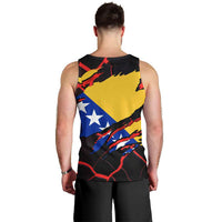 Bosnia and Herzegovina Flag Men Tank Top with Dragon Shape - Fusion of National Pride & Sports Spirit