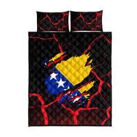 Bosnia and Herzegovina Flag Quilt Bed Set with Dragon Shape - Fusion of National Pride & Sports Spirit