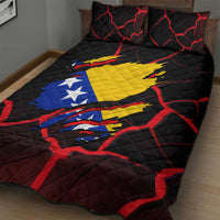 Bosnia and Herzegovina Flag Quilt Bed Set with Dragon Shape - Fusion of National Pride & Sports Spirit