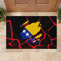 Bosnia and Herzegovina Flag Rubber Doormat with Dragon Shape - Fusion of National Pride & Sports Spirit