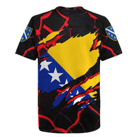 Bosnia and Herzegovina Flag Rugby Jersey with Dragon Shape - Fusion of National Pride & Sports Spirit