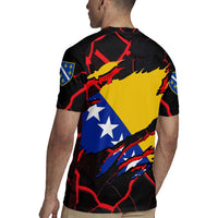 Bosnia and Herzegovina Flag Rugby Jersey with Dragon Shape - Fusion of National Pride & Sports Spirit