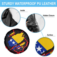 Bosnia and Herzegovina Flag Spare Tire Cover with Dragon Shape - Fusion of National Pride & Sports Spirit