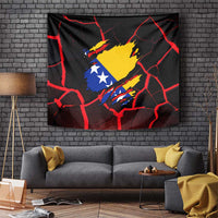 Bosnia and Herzegovina Flag Tapestry with Dragon Shape - Fusion of National Pride & Sports Spirit