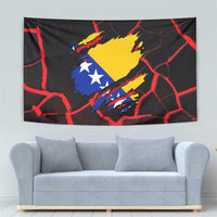 Bosnia and Herzegovina Flag Tapestry with Dragon Shape - Fusion of National Pride & Sports Spirit