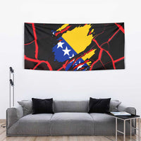 Bosnia and Herzegovina Flag Tapestry with Dragon Shape - Fusion of National Pride & Sports Spirit