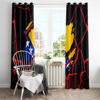 Bosnia and Herzegovina Flag Window Curtain with Dragon Shape - Fusion of National Pride & Sports Spirit