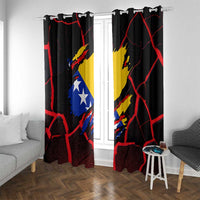 Bosnia and Herzegovina Flag Window Curtain with Dragon Shape - Fusion of National Pride & Sports Spirit
