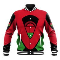 Malawi Flag Baseball Jacket Colors Blended with National Emblem - Symbolic Design