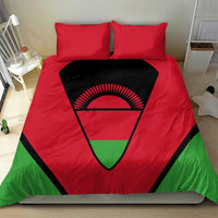 Malawi Flag Bedding Set Colors Blended with National Emblem - Symbolic Design
