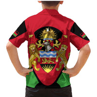 Malawi Flag Family Matching Mermaid Dress and Hawaiian Shirt Colors Blended with National Emblem - Symbolic Design