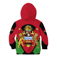 Malawi Flag Kid Hoodie Colors Blended with National Emblem - Symbolic Design