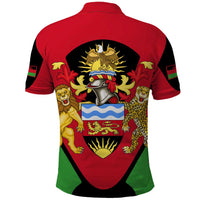 Malawi Flag Polo Shirt Colors Blended with National Emblem - Symbolic Design