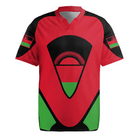 Malawi Flag Rugby Jersey Colors Blended with National Emblem - Symbolic Design