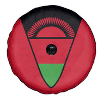 Malawi Flag Spare Tire Cover Colors Blended with National Emblem - Symbolic Design