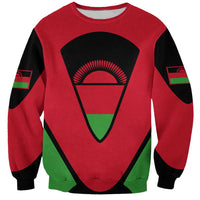 Malawi Flag Sweatshirt Colors Blended with National Emblem - Symbolic Design