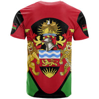 Malawi Flag T Shirt Colors Blended with National Emblem - Symbolic Design