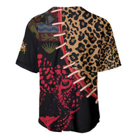 Malawi Baseball Jersey Coat of Arms & Leopard Print - Unique Motif Fusion