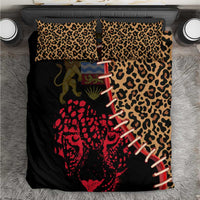 Malawi Bedding Set Coat of Arms & Leopard Print - Unique Motif Fusion