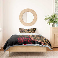 Malawi Bedding Set Coat of Arms & Leopard Print - Unique Motif Fusion