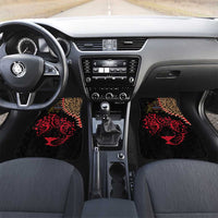 Malawi Car Mats Coat of Arms & Leopard Print - Unique Motif Fusion