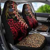 Malawi Car Seat Cover Coat of Arms & Leopard Print - Unique Motif Fusion