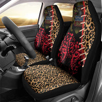 Malawi Car Seat Cover Coat of Arms & Leopard Print - Unique Motif Fusion