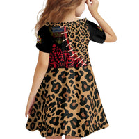 Malawi Family Matching Off Shoulder Maxi Dress and Hawaiian Shirt Coat of Arms & Leopard Print - Unique Motif Fusion