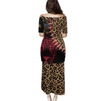 Malawi Family Matching Puletasi and Hawaiian Shirt Coat of Arms & Leopard Print - Unique Motif Fusion
