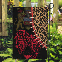 Malawi Garden Flag Coat of Arms & Leopard Print - Unique Motif Fusion