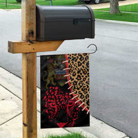 Malawi Garden Flag Coat of Arms & Leopard Print - Unique Motif Fusion