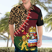 Malawi Hawaiian Shirt Coat of Arms & Leopard Print - Unique Motif Fusion